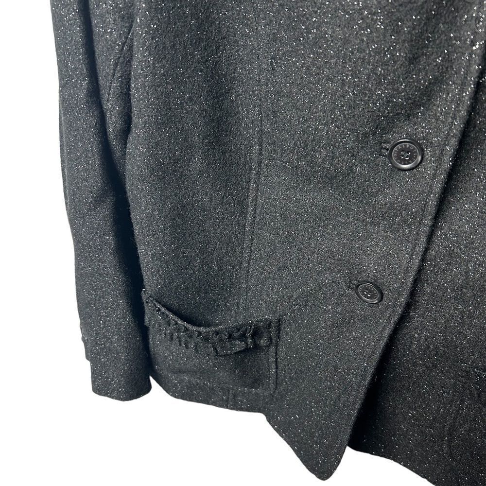 NWT Talbots Wool Blend Black Sparkly Button Up Bl… - image 3